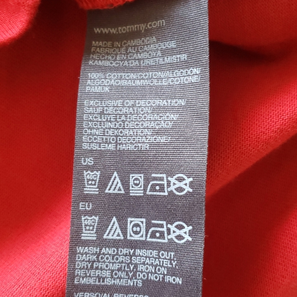 Tommy Hilfiger long sleeves Tee Red Size L - Picture 6 of 10